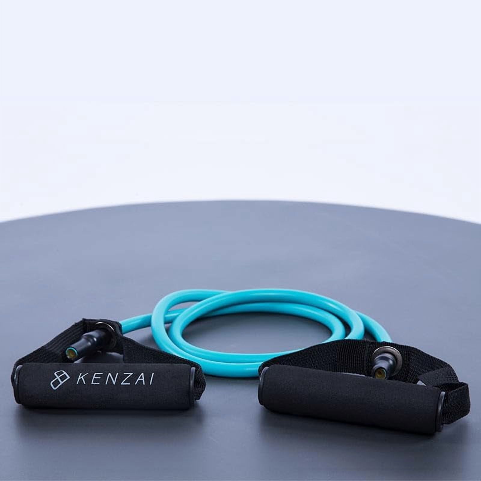 JJEAN-Kenzai Resistance Bands Exercise Set with Handles, Multi-Color Fitness Tubes, Strength Training Equipment for Home Workouts