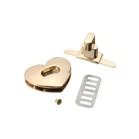 Bronze Man Made Handbags - Meigar Heart Shape Clasp Turn Lock Twist Lock Metal Hardware For DIY Handbag Bag Purse