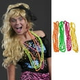 thumbnail image 5 of Eosunjian 4Pcs 1980s Costume Accessory Set Women Fluorescent Neon Bracelets Necklaces Dress Up Costume Photo Props Style B, 5 of 12