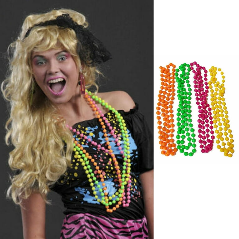 Grofry 4 Pcs 1980s Costume Accessory Set Women Fluorescent Neon Bracelets Necklaces Dress Up Costume Photo Props - Walmart.com Grofry 4 Pcs 1980s Costume Accessory Set Women Fluorescent Neon Bracelets Necklaces Dress Up Costume Photo Props - Walmart.com