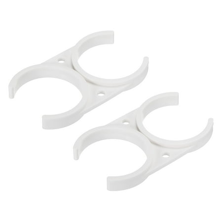 Uxcell Water Filter Clip for 10 Inch and 11 Inch Water Purifier Filter Clip Clamp for Kitchen White 2 Pack