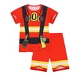 thumbnail image 2 of WIBACKER Boys 3D Fireman Suit Printed Pajamas Short Sleeves 2-Piece Toddler PJs Set Kid Sleepwear Summer Comfy Jammies, 2 of 7