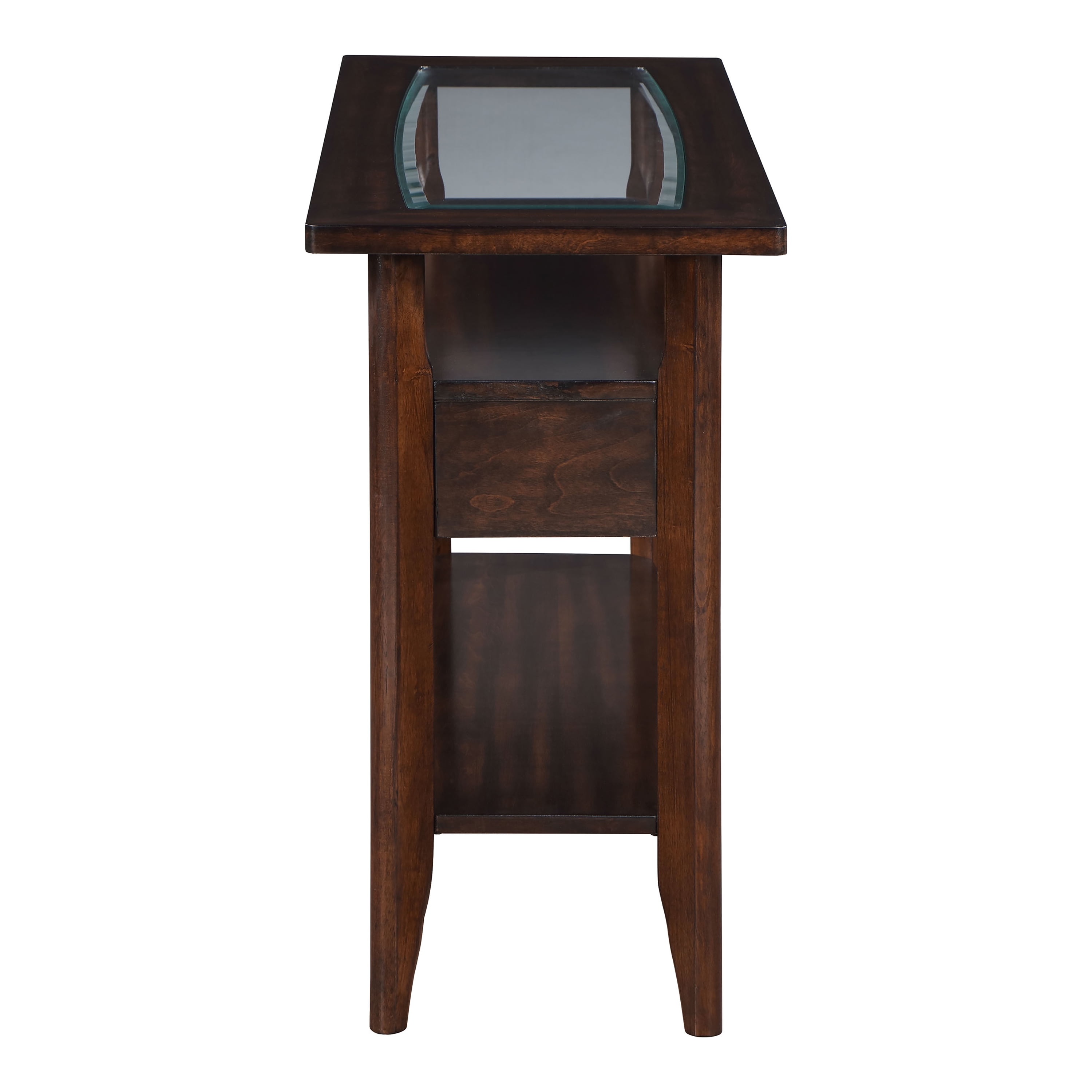 Furniture of America Garth 1-Drawer and 2-Shelf Wood Dark Walnut Sofa Table