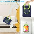 thumbnail image 4 of KOMI for iPad 9th/ 8th/ 7th Generation Case (iPad 10.2 inch Rugged Case 2021/2020/2019) with Screen Protector, Rotating Stand/Pencil Holder/Carrying Shoulder Strap Ring Kickstand (Navy Lime), 4 of 5