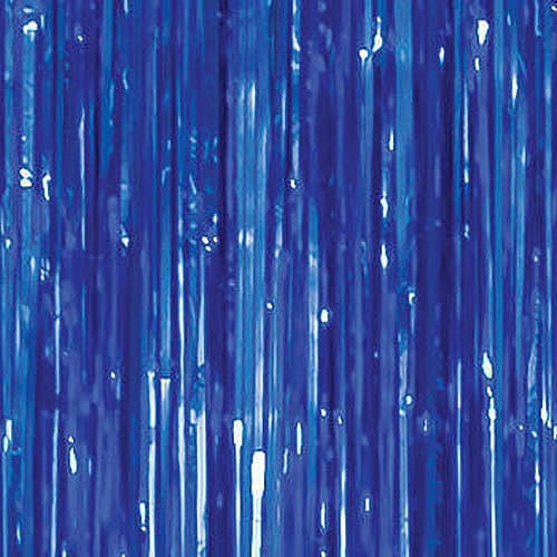 Shindigz Foil Fringe Door Curtain,Blue Party Streamers