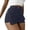 Black, variant on Womens Shorts Casual Women's High Waist Asymmetric Wrap Design Slim Fit Cargo Denim Skort with Stretch Comfort for Summer Black L