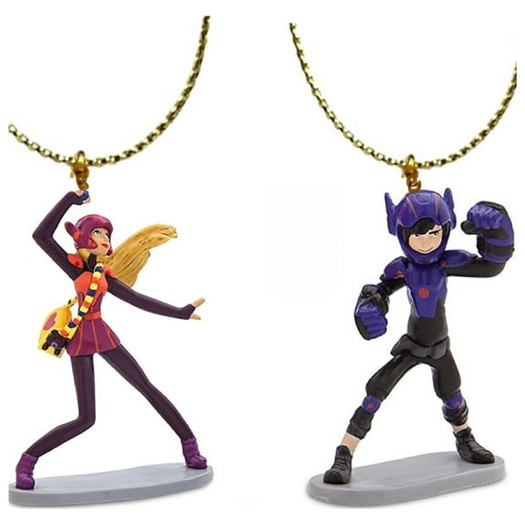 Honey Lemon & Hiro Hamada PVC Ornament Figurine Figure Charm 3” Big Hero Dangler