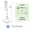 thumbnail image 5 of Kira Home Sequoia 13" Farmhouse Pulley Pendant Light, Retractable Design, Adjustable Height, Oil-Rubbed Bronze, 5 of 8