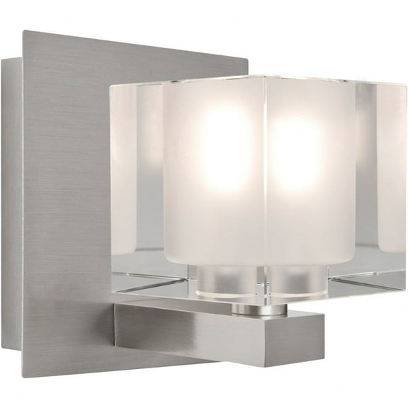 Bolo 1 - Light Satin Nickel/Silver Modern Halogen Steel Wall Sconce