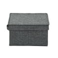 thumbnail image 7 of Household Essentials Medium Fabric Storage Bins, Set of 2, Storage Box with Fully Removable Lid, Luxe Graphite Fabric, 7 of 7