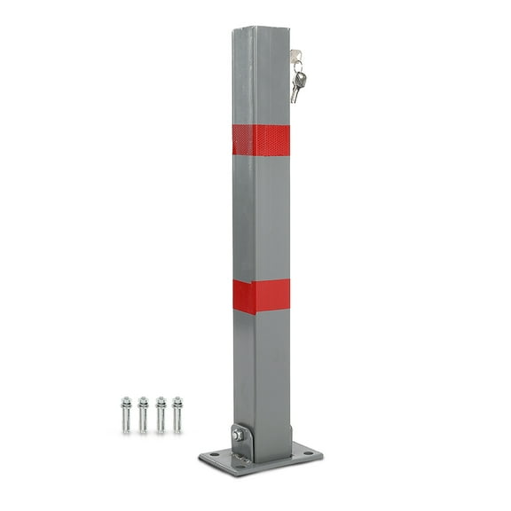 PIT66 Safety Security Post Folding Parking Barrier Lockable Car Bollard Driveway Car