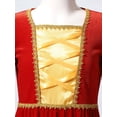 thumbnail image 5 of iiniim Kids Girls Medieval Princess Costume Long Flared Sleeve High Waist Maxi Dress Halloween 6-16 Red 6, 5 of 7