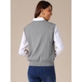 thumbnail image 4 of DARING DIVA Women's Uniform V Neck Knit Sleeveless Sweater Tank Tops S Grey, 4 of 6