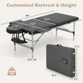 thumbnail image 3 of Costway 84" 2-Section Foldable Salon Spa Beauty Bed with Face Cradle Adjustable Height, 3 of 10