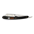 thumbnail image 2 of Classic Samurai Stainless Steel Professional Barber Straight Edge Razor with 200 Derby Single Edge Razor Blades (Black), 2 of 2