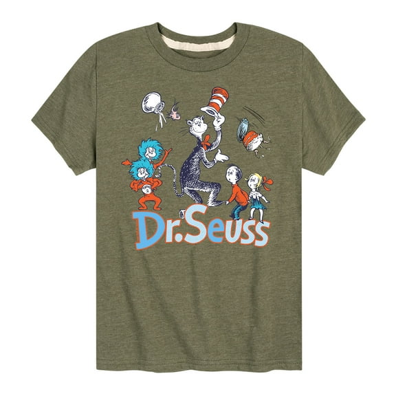 Dr. Seuss - Cat and the Hat and Thing 1 and Thing 2- Toddler And Youth Short Sleeve Graphic T-Shirt