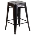 thumbnail image 2 of Home Square 24" Counter Stool in Black and Antique Gold - Set of 2, 2 of 10