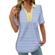 thumbnail image 1 of Tops Cortos para las Mujeres Blusas Impresas Manga Corta Turndown Collar Camiseta, Tops de Blusa para las Mujeres Casual, 1 of 5
