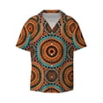 thumbnail image 3 of Goofa African Tribal Style Printed Men's Casual Short-sleeved Shirt,Lightweight Breathable Button-down,Summer Casual men's top,Versatile Fashion shirt-Small, 3 of 7