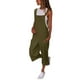thumbnail image 2 of ICHUANYI Clearance Women Sleeveless Dungarees Loose Cotton Linen Long Playsuit Party Jumpsuit(Army Green, XXL) ICHUANYI WER2023081117757, 2 of 8