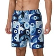 thumbnail image 2 of Uemuo Evil Eye Pattern Mens Swim Trunks Quick Dry Board Shorts with Mesh Lining, Stretch Beach Shorts Quick Dry No-Chafing Board Shorts-Small, 2 of 9