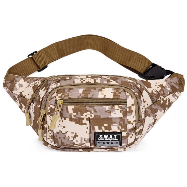 Riñonera multicapa con cuatro cremalleras para hombre, para correr, hacer ejercicio, deportes al aire libre, ocio, viajes, teléfono móvil, monedero