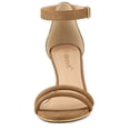 thumbnail image 2 of Sandalias de correa de tobillo Allegra K Zapatos Tacón Bajo de Aguja para Mujeres Marrón 37, 2 of 6