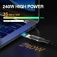 thumbnail image 4 of Cable de extensión USB C HOTUTUKI de 3 m, 240 W, PD, carga rápida, 20 Gbps, 4 of 7