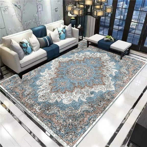 Portia-style 4x6 Indoor Outdoor Area Rug - Easy Cleaning, Non-Shedding for Living Room, Bedroom, Deck, Patio