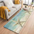 thumbnail image 3 of Ocean Retro Starfish Area&nbsp;Rug 2x6ft Nautical Coastal Beach Watercolor Marine Life Non-Slip&nbsp;Washable Square&nbsp;Rugs Soft Felt Indoor Floor Mat for Bedroom Kitchen Living Room Bathroom, 3 of 8