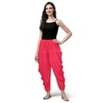 thumbnail image 3 of Stylesindia Womens Loose Fit Rayon Dhoti Pant Patiala Slawar Bottom Harem Pants Free Size (26 Inch to 38 Inch) (US, Alpha, One Size, Regular, Regular, Pink), 3 of 6