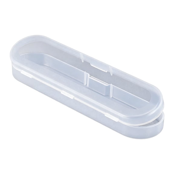 Plastic Storage Box Hinged Lid Frosted Polypropylene Multi-Purpose Organizer 7 Inch