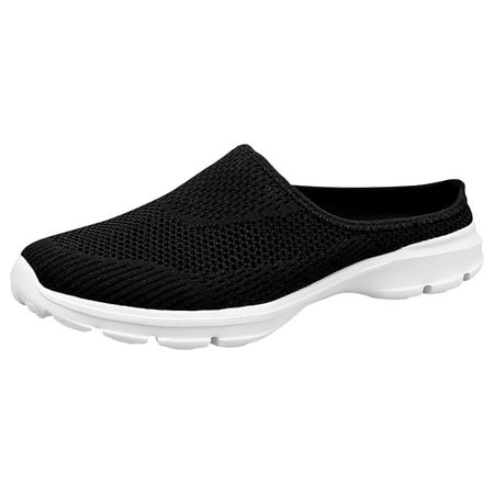 

House Shoes For Women Flat Sandals For Women Flat Sandals For Women New Style Large Size Flying Woven Half-support Shoes Mesh Breathable Sandals For Men And Women Sandals