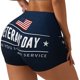 thumbnail image 1 of Fotbe Happy Veterans Day Shorts Sin Costuras – Shorts Deportivos de Cintura Alta para Mujer, Elásticos para Gimnasio, Yoga, Running o Ciclismo-Large, 1 of 8