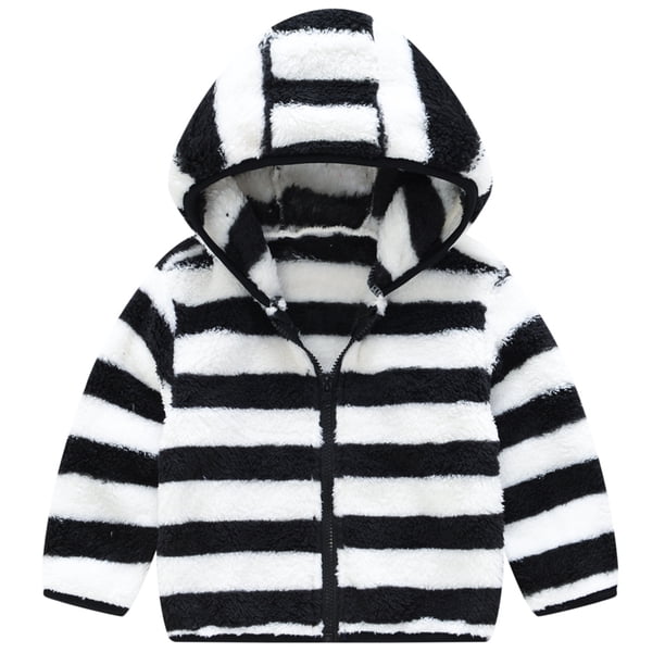 Gibobby Chamarra acolchada para niñasNiños pequeños, niñas, invierno, manga larga, , vellón, , grueso, cálido, con capucha, tops, chaqueta de abrigo(Negro, 6-12 Meses)