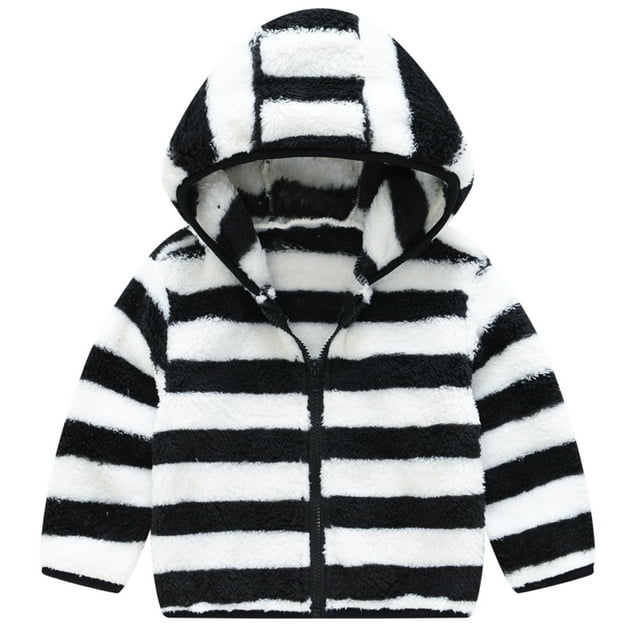 Gibobby Chamarra acolchada para niñasNiños pequeños, niñas, invierno, manga larga, , vellón, , grueso, cálido, con capucha, tops, chaqueta de abrigo(Negro, 6-12 Meses)