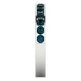 thumbnail image 4 of 0.39 ctw Wedding Band for Women - 18K White Gold Natural London Blue Topaz Stackable Eternity Ring, 4 of 6