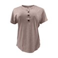 thumbnail image 4 of Kelon Womens Blouses Short Sleeve Shirts Crew Neck Business Casual Fashion Outfit Going Out Outfits Y2k Clothes, 2XL, 4 of 4