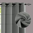thumbnail image 2 of Curtainking Rideaux Assombrissants 63 Pouces Gris Rideaux en Faux Lin Chambre Salon Ensemble de Rideaux pour Fenêtre Draperies Isolées Thermiques à Oeillets 2 Panneaux, 2 of 6