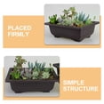 thumbnail image 3 of HONMEET 4pcs Plastic Planter Black Rectangular Simple Home Furnishings Friends, 3 of 8