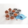 thumbnail image 2 of Molde para magdalenas GoodCook Everyday, antiadherente, acero, tamaño Jumbo, 6 tazas, gris, 2 of 7