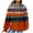 Orange, variant on VEKDONE Women's Waffle Knit Hoodie Stripe Color Block Pullover Sweatshirt Plus Size Drawstring Hooded Sweatshirts Fall Fashion Loose Fit Hoodies with Kangaroo Pockets
