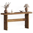 thumbnail image 1 of Fnova 63" Farmhouse Console Table, Solid Wood Entryway Table, Long Sofa Table Behind Couch for Foyer, Hallway, Living Room, 1 of 3