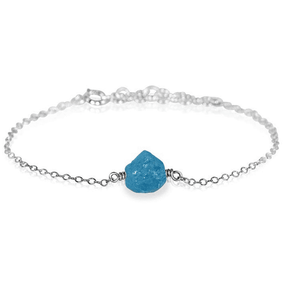 Aquamarine 10mm Fancy Shape Smooth Cut Beads 7 inch Silver Plated Clasp Bracelet for men, women, unisex. Link Chain Stacking Bracelet.|LINK_00645