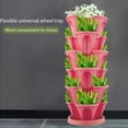 thumbnail image 3 of HonHaione Stackable Planter Vertical Garden Tower for Strawberry (Ordinary Pink), 3 of 8