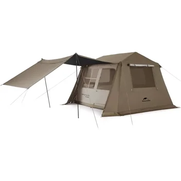 Naturehike Village 4/8 Person Camping Family Tent-60S Easy Instant Setup,4 Season,Blackout tent,UPF 12500 ,Waterproof 3000mm,Large Waterproof Shelter