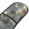 thumbnail image 2 of 35" x7" Double Oven Mitt Heat Resistant Oven Gloves Withstands Up to 200°C for Kitchen Baking & BBQ Silver Pearls and Snowballs, 2 of 6