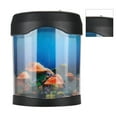 thumbnail image 4 of Fyearfly Artificial Mini Aquarium Fish Tank, USB Aquarium Light Desk Mini Fish Tank Mood LED Lighting Color Changing Night Lamp for Home Desktop Bedroom Background Decoration, 4 of 7