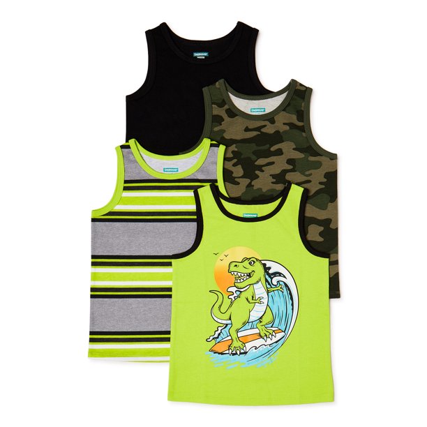 Garanimals Baby Boy & Toddler Boy TankTop Multipack, 4Pack, 12M5T