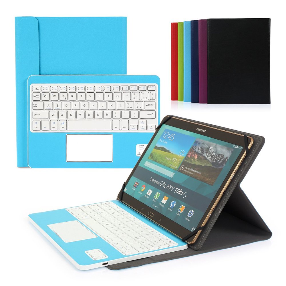 CoastaCloud Bluetooth 3.0 Keyboard Blue Case for Samsung Galaxy Tab Pro